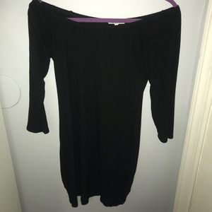 Black Long Sleeve Off The Shoulder Dress